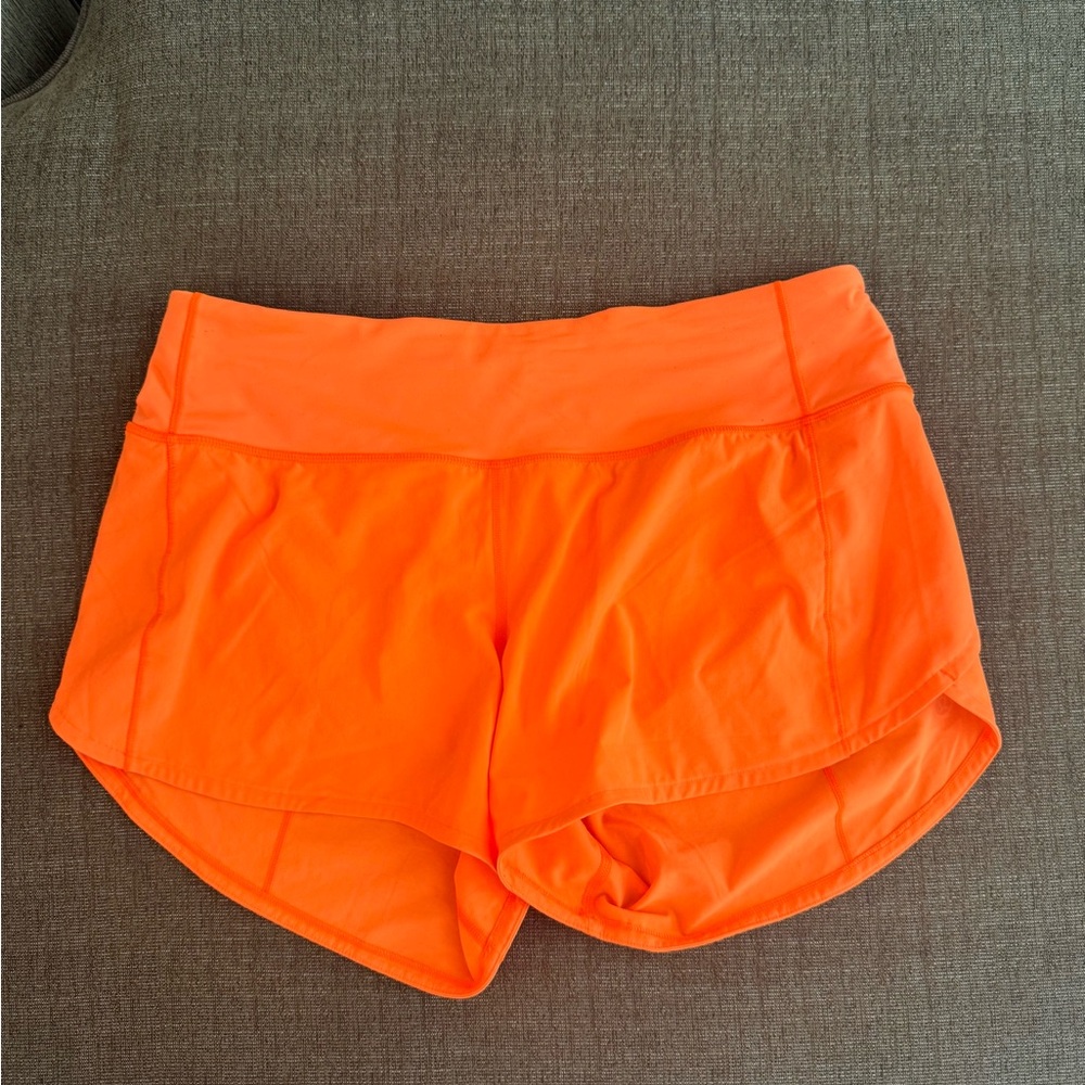Women's Orange Athletic Shorts